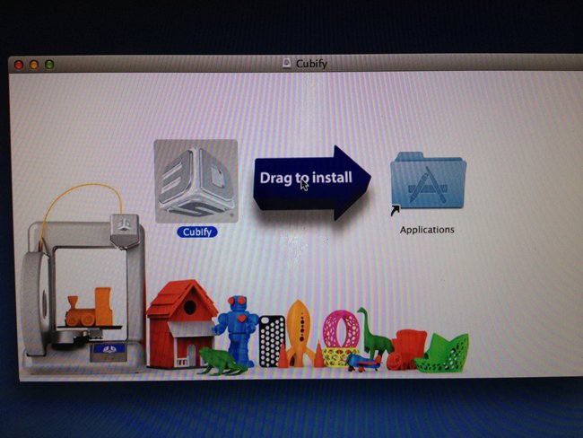 Installing the Cubify platform — easy as drag and drop on the Mac