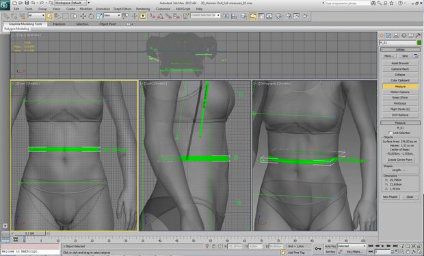 The measuring process for "normal" Barbie