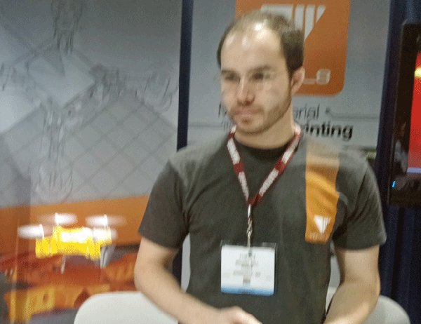 Voxel8's Michael Bell flies the Quadcopter