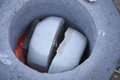 The set moulds in a furnace