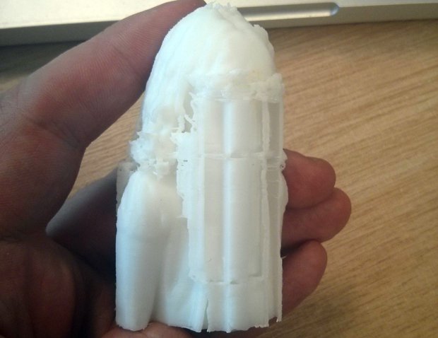 The White ABS print of the scan