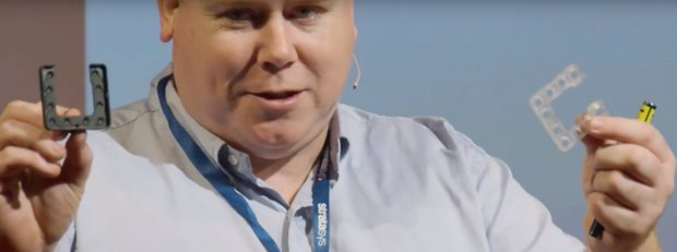 Richard Trimlett with scaled up version of Cardiac Stabilisers Richard Trimlett with scaled up version of Cardiac Stabilisers