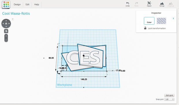The Logo inside Tinkercad
