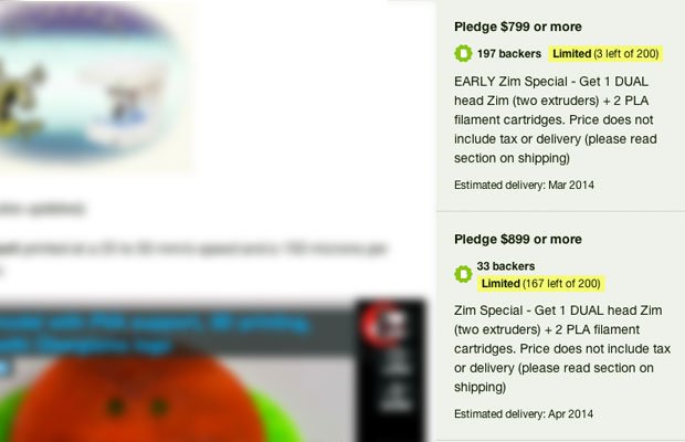 Zeepro Zim's strange pledgers