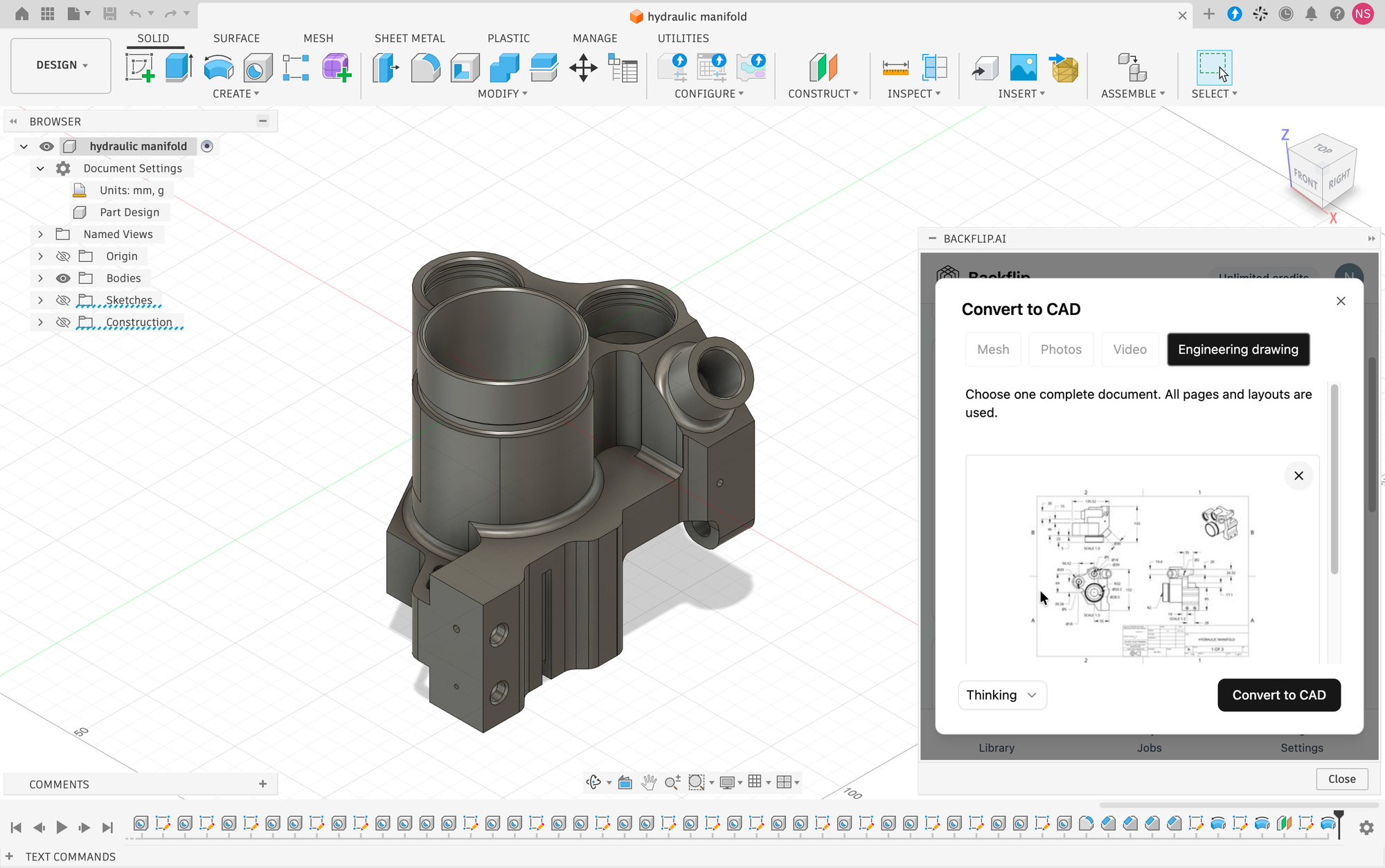 Backflip AI launches Drawing to CAD tool