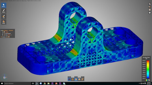 ANSYS Discovery Live structural analysis of lattice structure
