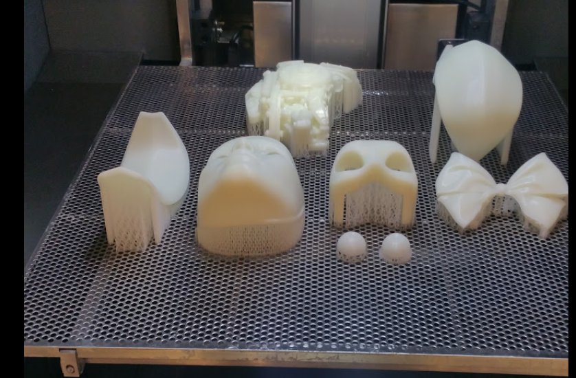 Parts on the RAPLAS build platform