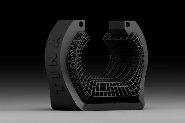 Close up of UNYQ's 3D printed wrist support for gamers.