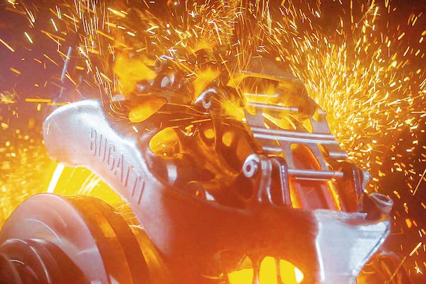 Bugatti brake calliper testing