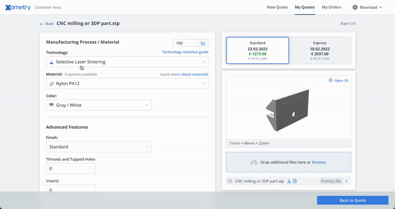 Xometry Instant Quoting Engine.gif