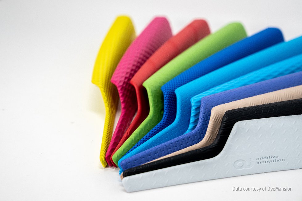 HP Multi Jet Fusion 3D printed parts finished with DyeMansion post-processing technology