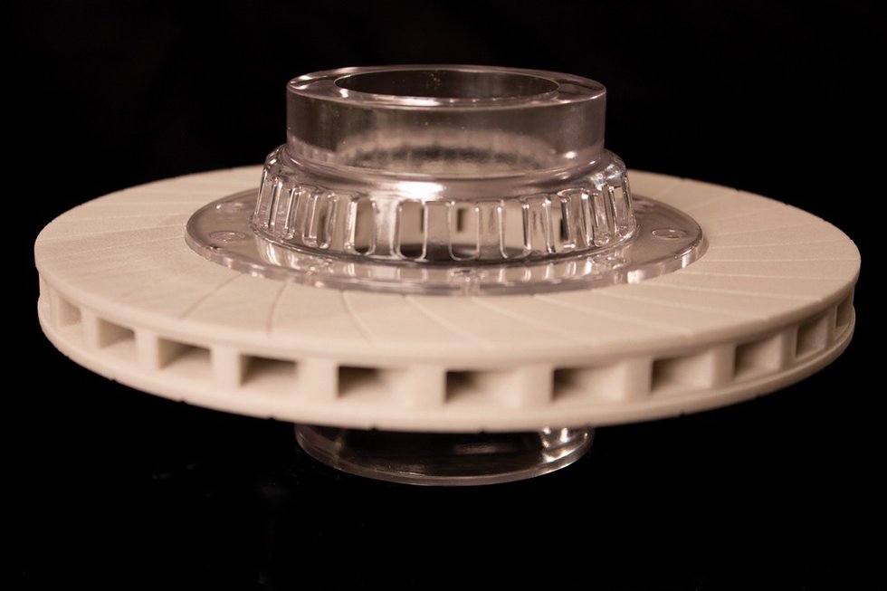 Multi-material 3D printed industrial part from the ProJet 5500X