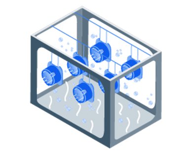 Illustration of the vapour smoothing process for 3D prints