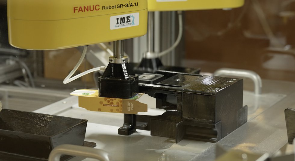 IME Automation's 3D printed pneumatic end effectors, packaging jig and tray