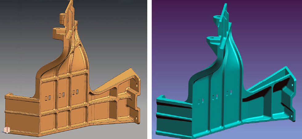 Weight reduction with 3D printing