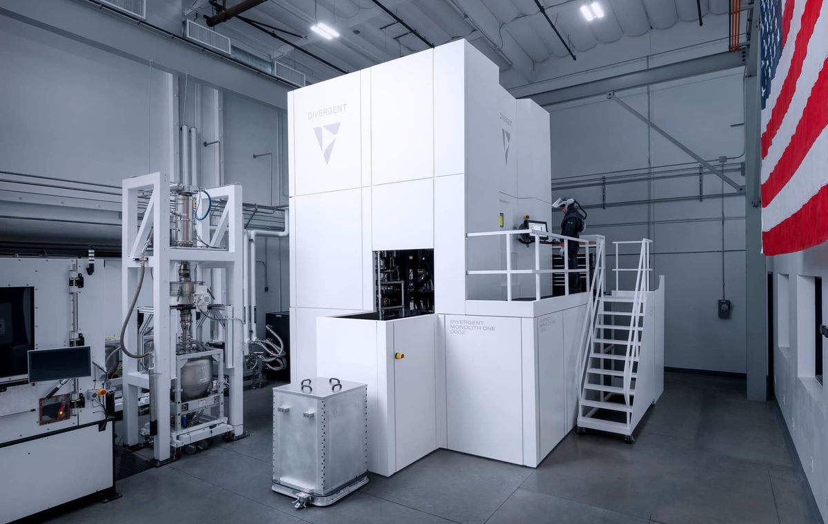 Divergent unveils Monolith One metal 3D printer with twelve 2kW lasers and 700mm build volume