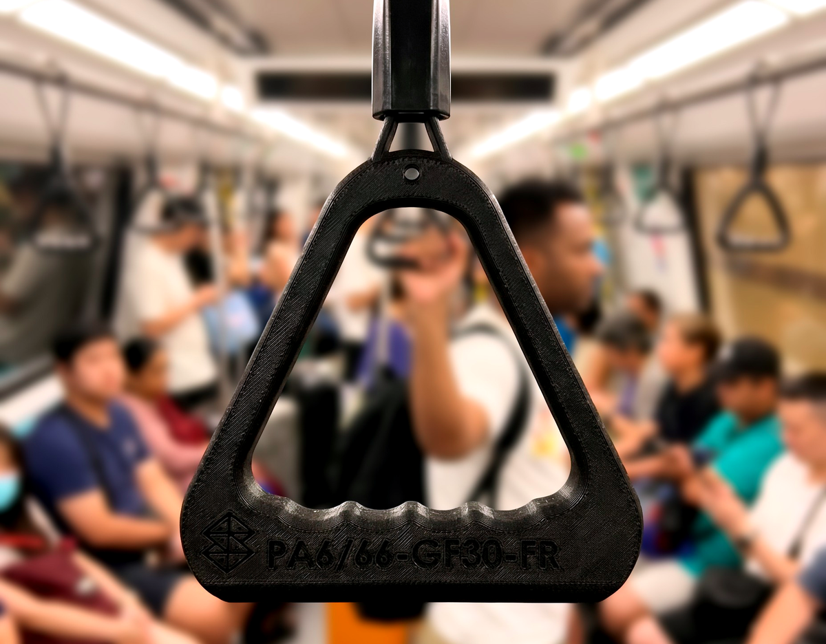 Stratasys launches DM PA6/66-GF30-FR material for rail & transportation