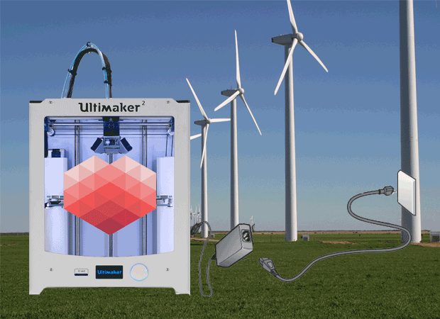 3D Hubs wind power      3D Hubs will attempt to print using windmills only.
