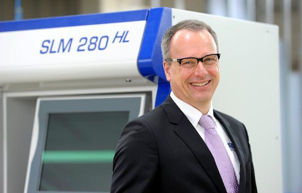 Stefan Ritt of SLM Solutions with the SLM 280.