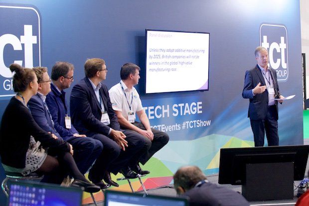 Robin Wilson, Innovate UK, leads UK additive manufacturing panel at TCT Show.