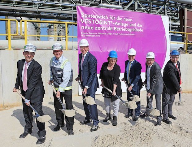 Evonik breaks ground on new production plant.
