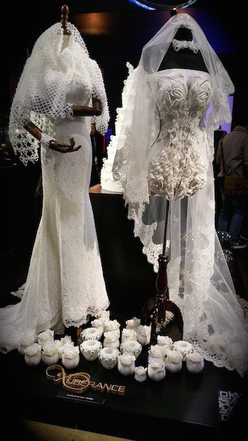 3D printed bridal wear printed in nylon.
