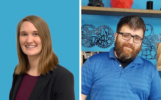 2020 AMUG Scholarship winners: Katherine Schneidau and Chris Kaminsky.
