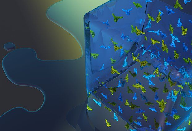 Artistic conceptual representation of the 3D printing of molecularly functionalised photochromic devices. - Ella Marushenko Studio
