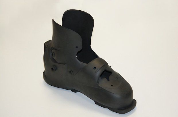 3D printed ski boot prototype.