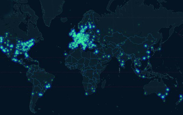 3D Hubs map.