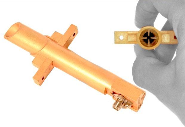 Metal coated plastic antenna.