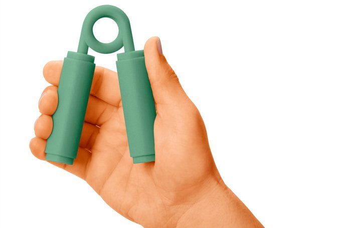 Stratasys ABS2      Handgrip prototype 3D printed in Digital ABS2 green.
