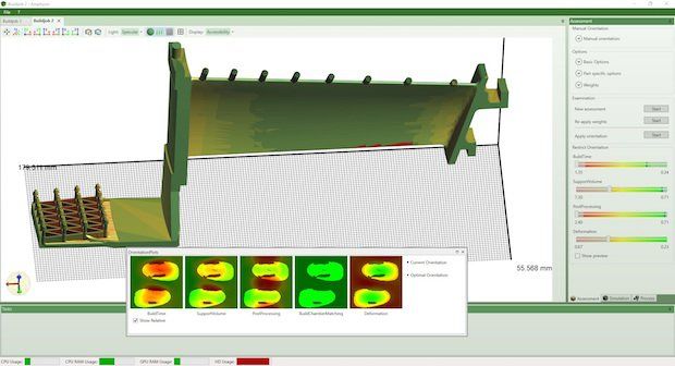 EOS Amphyon      A part going through simulation inside Amphyon.
