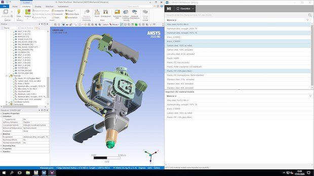 ANSYS GRANTA-MI-Pro      The new ANSYS GRANTA MI Pro fast-start data management solution enables access to managed materials data from within ANSYS Mechanical.