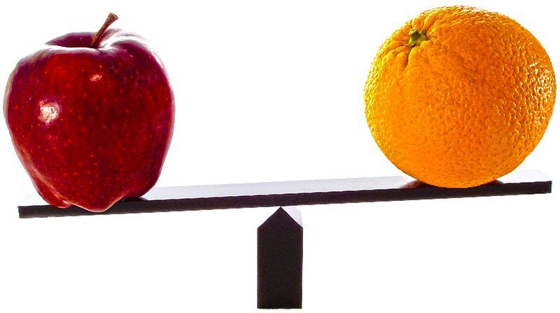 Apples and Oranges      Fruit-based comparison: tricky.