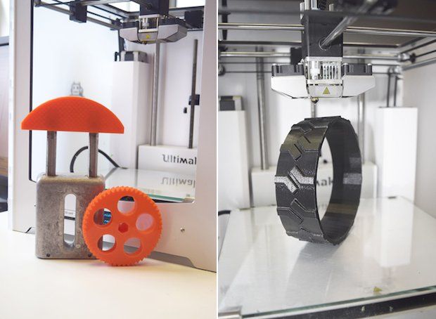 NinjaTek      L-R: Armadillo and Cheetah 3D printing filaments.