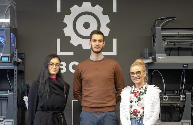 Lorenzo Raschi (BCN3D), Mariya Nenova and Evdokiya Nenova (PrintMe 3D Founders).