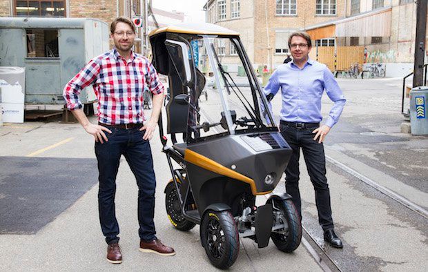 The BICAR with inventors Hans-Jörg Dennig (left) and Adrian Burri (right) (Credit: Share your BICAR AG) - ulricbea
