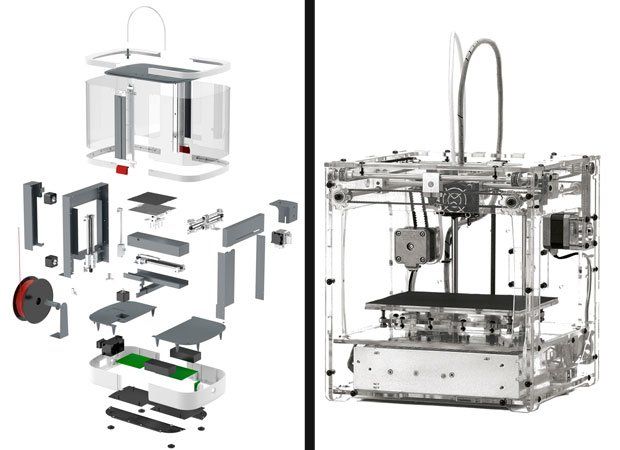The build your printer trend      The Eaglemoss Vector 3 on the left and DeAgostini model on the right - (L) Sebastian Conran Associates(R) DeAgostini