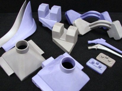 FOPAT samples      Samples of FOPAT lightweight complex foam cores showing sample size and complexities.
