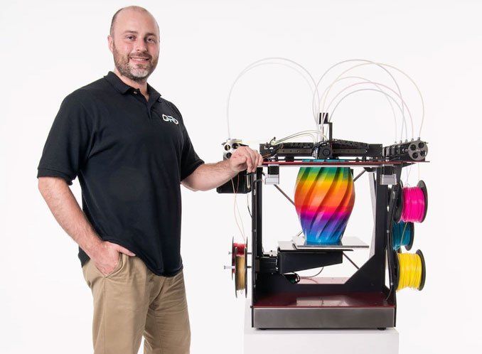 ORD Solutions CEO Chris Gibson and the Rova4D Full Color Blender      ORD Solutions CEO Chris Gibson and the Rova4D Full Color Blender