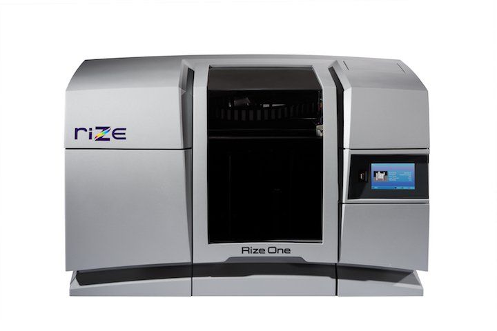 Rize One 3D Printer      The Rize One 3D printer uses both extrusion and inkjet processes in tandem to create unique results - Rize