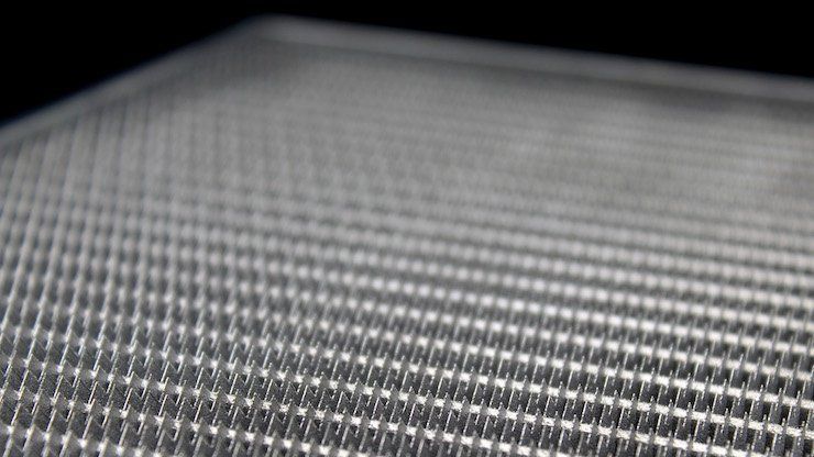 Close-up of Conflux heat exchanger with micro-structures for efficient heat transfer. - Conflux Technology