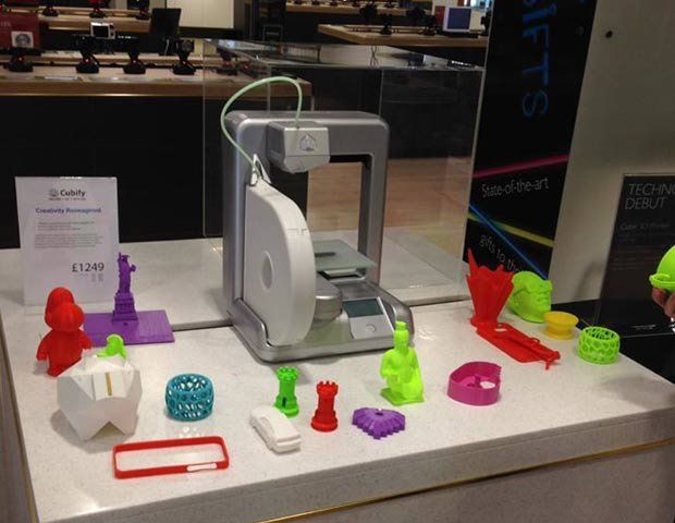 The Cube in Harrods      The 3D Printer is now on the Third Floor of the upmarket department store. - Cubify Facebook
