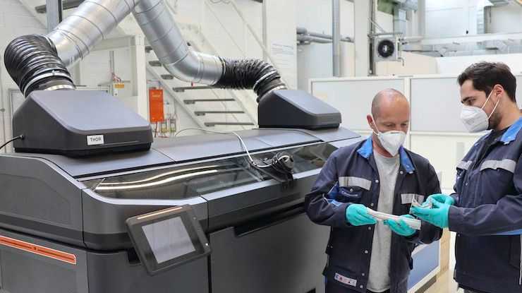 Metal binder jet technology from HP at VW's Wolfsburg 3D printing centre. - Volkswagen