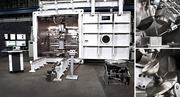 EBAM 110 series      A Sciaky EBAM 110 metal 3D printing system with dual wire-feed configuration. - Hand-out Sciaky, Inc.