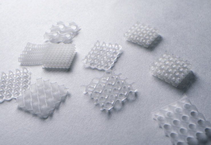 Parts printed in Carbon's bioabsorbable elastomer. - Carbon