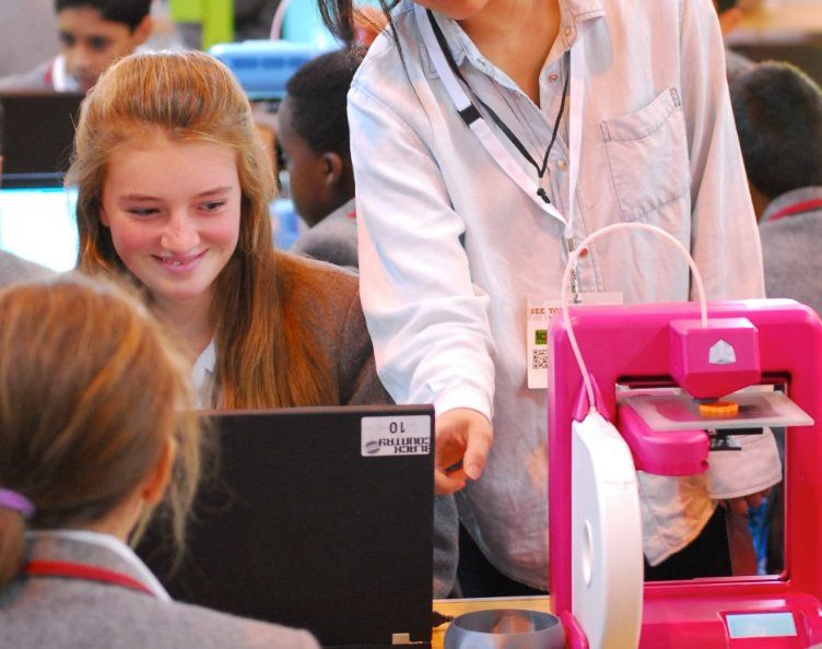 Education      Kids in the Bright Minds classroom at TCT Show + Personalize 2014