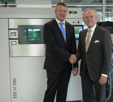Pascal Boillat, Head of GF Machining Solutions and CEO of EOS Group. Dr. Hans J. Langer.
