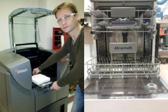FagorBrandt      (L-R) Sébastien Aubertin, General Manager Operations Department at FagorBrandt, with his Objet Eden260V; inside final dishwasher